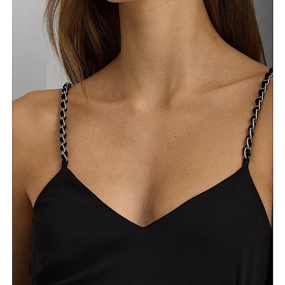 Lauren Ralph Lauren
Women's Chain-Strap Twisted-Back Gown. Worn once - Picture 3 of 5